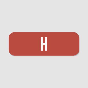 Monogramm Eigenname Initial Minimalistisch Ziegelr Namensschild