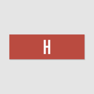 Monogramm Eigenname Initial Minimalistisch Ziegelr Namensschild