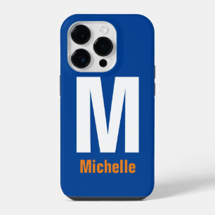Monogramm Eigenname Initiale Modern Schlicht Minim iPhone 14 Pro Hülle