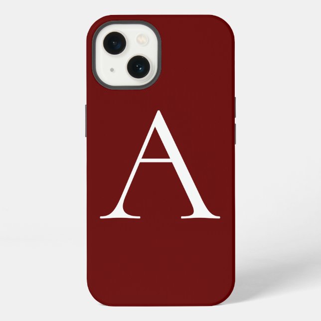 Monogramm Eigenname Initiale Modern Schlicht Minim iPhone Hülle (Rückseite)