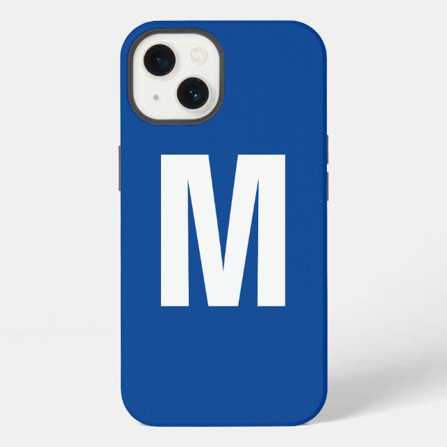 Monogramm Eigenname Initiale Modern Schlicht Minim iPhone Hülle (Rückseite)