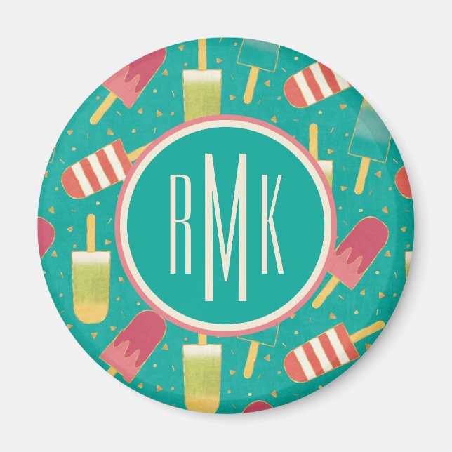 Monogramm | Ein Spaß im Sun-Schritt Magnet (Vorne)