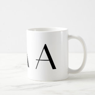 Monogramm eine moderne Kaffee-Schwarzweiss-Tasse Tasse