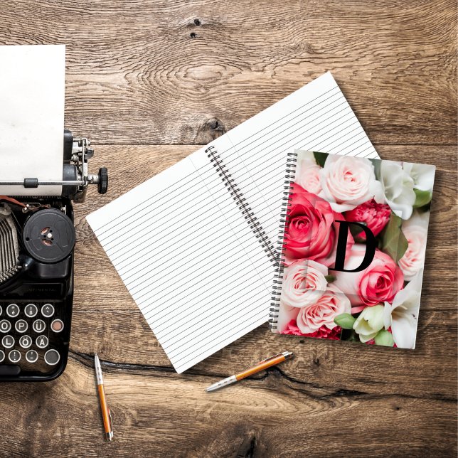 Monogramm eines benutzerdefinierten Anfangsbuchsta Notizbuch (Von Creator hochgeladen)