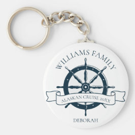 Monogramm eines Nautical Wheel für benutzerdefinie Schlüsselanhänger
