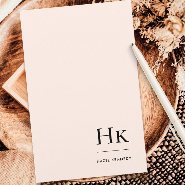 Monogramm Einfache Blendung Mit Monogramm Personal Briefpapier (Von Creator hochgeladen)