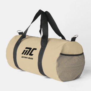 Monogramm Einfache Schrift Einfaches Solid Beige N Duffle Bag