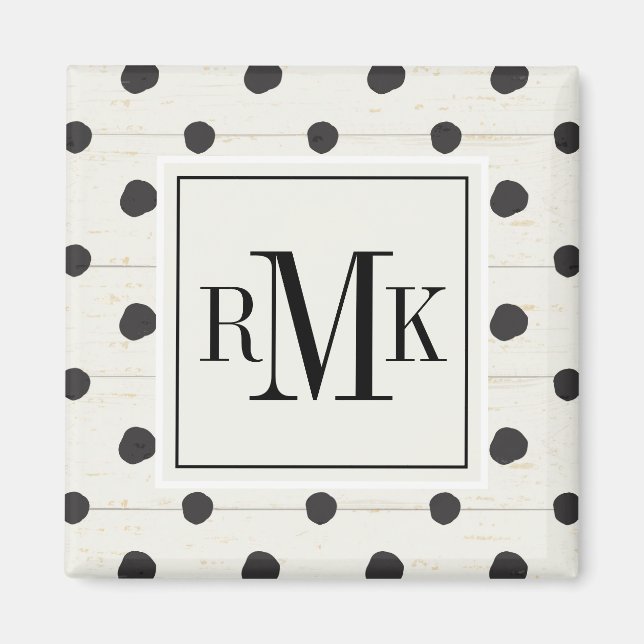 Monogramm | Einfache Zeichen Schritt drei Magnet (Vorne)