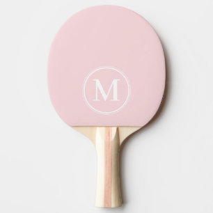 Monogramm einfarbig Pink Whisper Farbe  Tischtennis Schläger