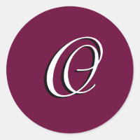 Monogramm Einladung Siegel "O" Anpassbarer Wein