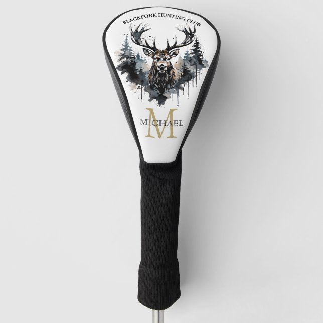 Monogramm-Elchjagdclub Golf Headcover (Vorderseite)