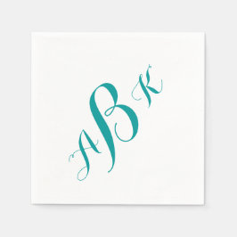 Monogramm, elegant, Hochzeit, Serviette