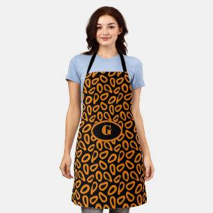 Monogramm Elegant Papaya-Muster individuell gestal Schürze