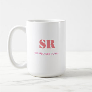 Monogramm Elegant Rosa Minimal Kaffeetasse