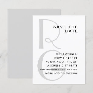 Monogramm. Elegante, einfache Typografie Save The Date