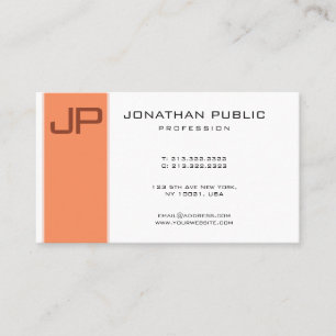 Monogramm Elegante Moderne Minimalistische Vorlage Visitenkarte