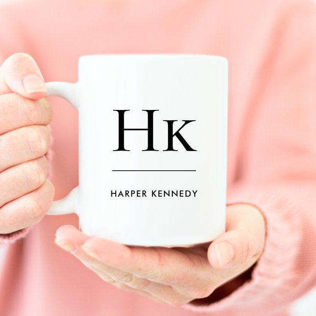 Monogramm Eleganter klassischer Personalisierter A Kaffeetasse (Von Creator hochgeladen)