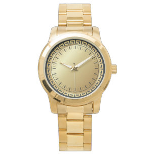 Monogramm Elegantes Übergrößen Goldarmband für Her Armbanduhr