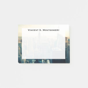 Monogramm Empire State Building, New Yorker Skylin Post-it Klebezettel