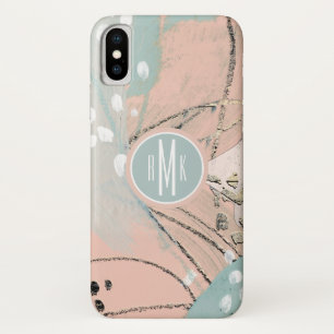 Monogramm   erröten u. Gold I iPhone X Hülle