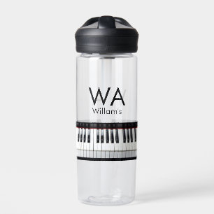 Monogramm erste Buchstabe Name Text Klaviermusik Trinkflasche