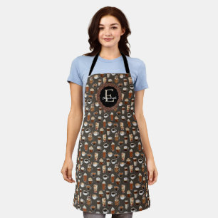 Monogramm erste Kaffee-Lover-Schürze Schürze