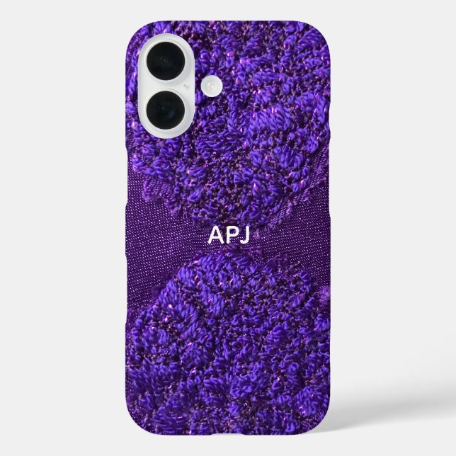 Monogramm erste Lila Weiße Weibchen Abstrakt Case-Mate iPhone Hülle (Rückseite)