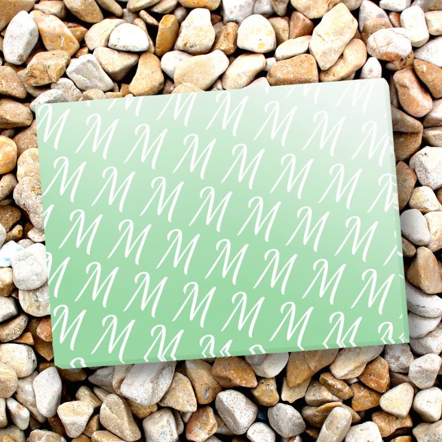 Monogramm erste pastelfarbene Oliven-Gradienten ch Post-it Klebezettel (Von Creator hochgeladen)