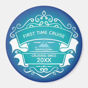 Monogramm-erstes Mal-Kreuzfahrt-Kabinentür Magnet