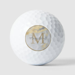 Monogramm Erstgold und Graumarmor Golfball