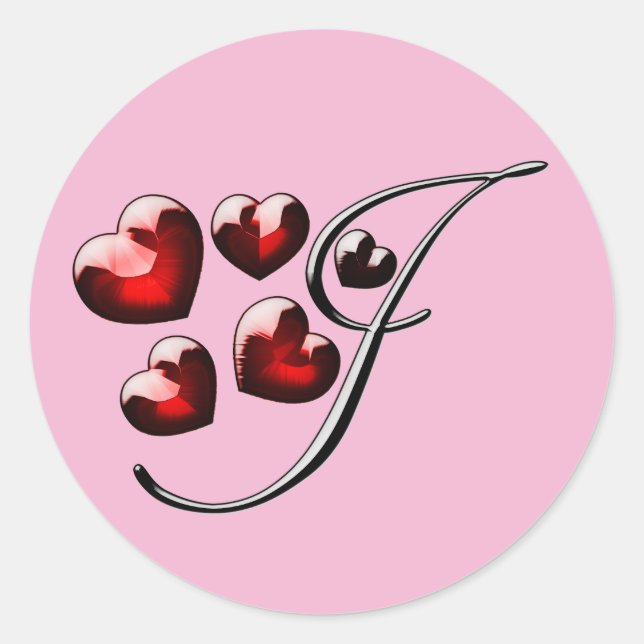 Monogramm Erstkleber I Runder Aufkleber (Vorderseite)