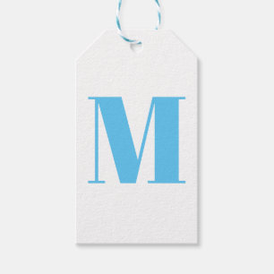 Monogramm Erstlichtblau einstellen Geschenkanhänger