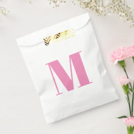 Monogramm Erstpinke weiß anpassen Geschenktütchen