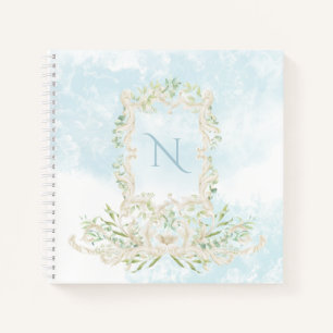 Monogramm Eukalyptus Vintage Rahmen Notizbuch