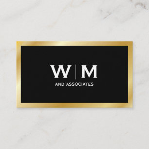 Monogramm   Executive Gold Visitenkarte