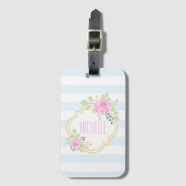 Monogramm Extravaganter Gepäckanhänger mit Visiten