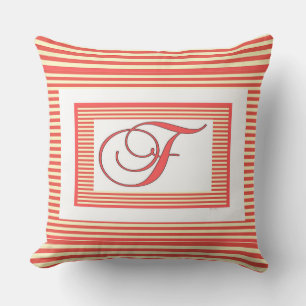 Monogramm F Familienwappen Initial Outdoor Pillow Kissen