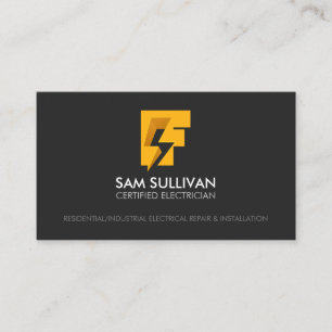 Monogramm F für den elektrischen AN Visitenkarte