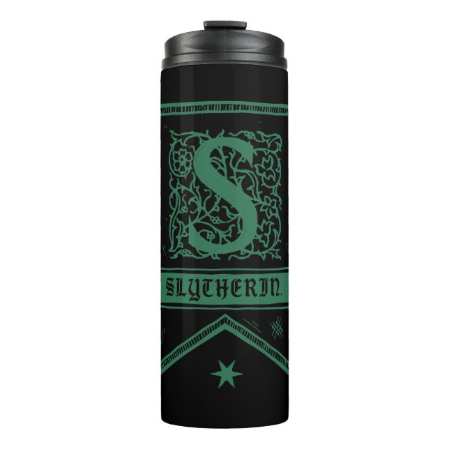 Monogramm-Fahne Harry Potters | Slytherin Thermosbecher (Vorderseite)