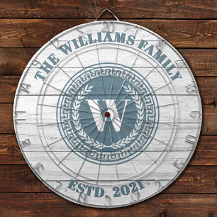 Monogramm Familienname Vintages Wappen Dartscheibe