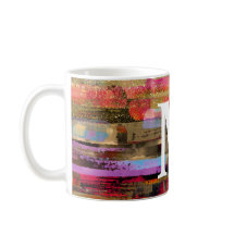 Monogramm farbenfrohe abstrakte Tasse