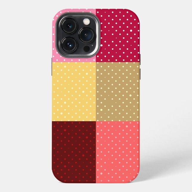 Monogramm Farbige Punkte Stylisch iPhone Hülle (Rückseite)