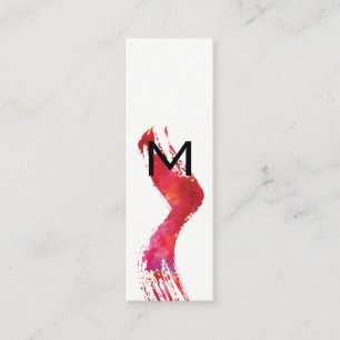 Monogramm-Farbpinsel Mini Visitenkarte
