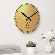 Monogramm Faux Goldfolie Schwarz Anfangsbuchstabe 