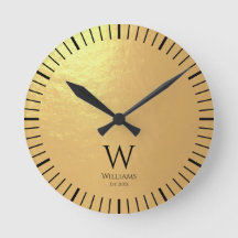 Monogramm Faux Goldfolie Schwarz Anfangsbuchstabe 