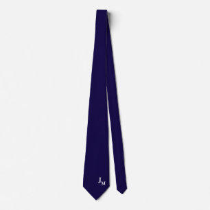 Monogramm Faux-Seide Einfarbige Herren- Krawatte