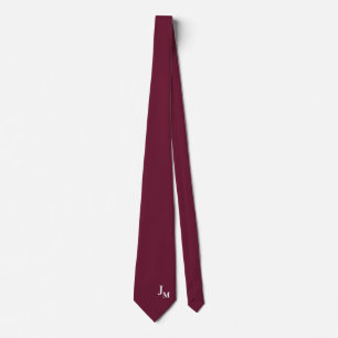 Monogramm Faux-Seide Einfarbige Herren- Krawatte