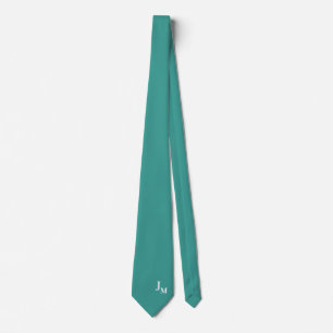Monogramm Faux-Seide Einfarbige Herren- Krawatte