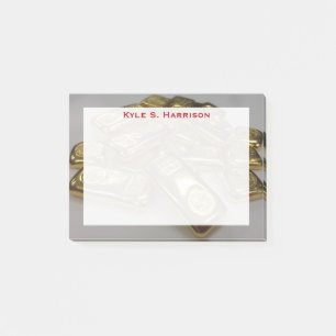 Monogramm Feng Shui Goldbarren Wohlstand Post-it Klebezettel