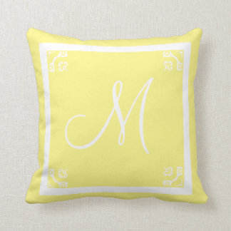 MONOGRAMM Feststoff Blassgelb personalisierter Bra Kissen